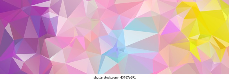 Low poly abstract colorful background consisting of triangles. Vector art.