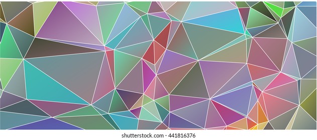 Low poly abstract colorful background consisting of triangles. Vector art.