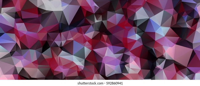 Low poly abstract colorful background consisting of triangles. Vector art.