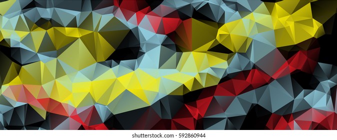 Low poly abstract colorful background consisting of triangles. Vector art.