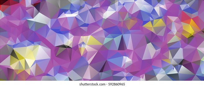 Low poly abstract colorful background consisting of triangles. Vector art.