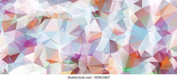 Low poly abstract colorful background consisting of triangles. Vector art.