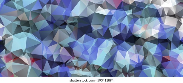 Low poly abstract colorful background consisting of triangles. Vector art.