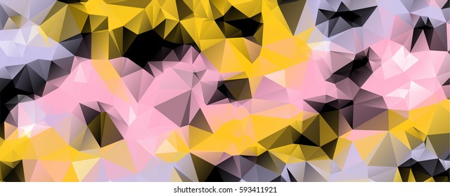 Low poly abstract colorful background consisting of triangles. Vector art.