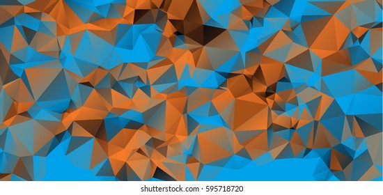 Low poly abstract colorful background consisting of triangles. Vector art.
