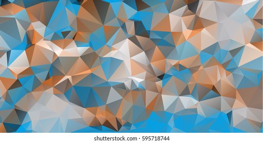 Low poly abstract colorful background consisting of triangles. Vector art.