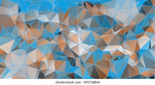 Low poly abstract colorful background consisting of triangles. Vector art.