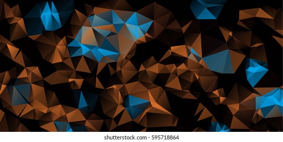 Low poly abstract colorful background consisting of triangles. Vector art.