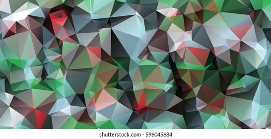 Low poly abstract colorful background consisting of triangles. Vector art.