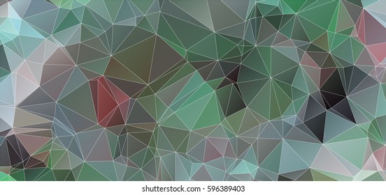Low poly abstract colorful background consisting of triangles. Vector art.
