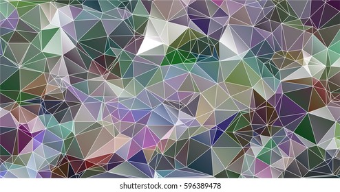 Low poly abstract colorful background consisting of triangles. Vector art.