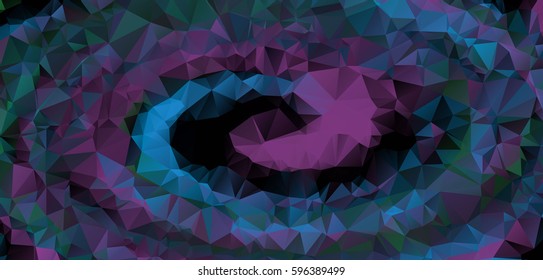 Low poly abstract colorful background consisting of triangles. Vector art.