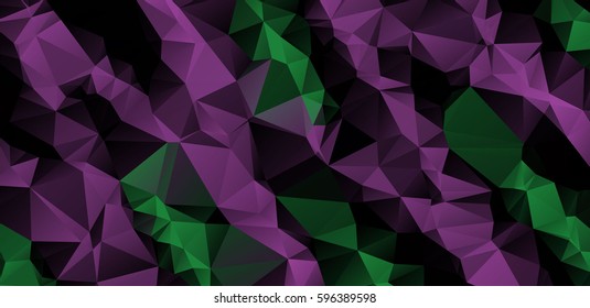 Low poly abstract colorful background consisting of triangles. Vector art.