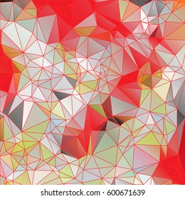 Low poly abstract colorful background consisting of triangles. Vector art.