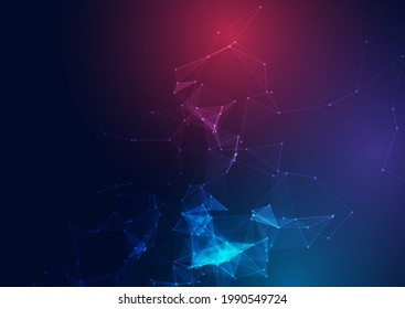 low poly abstract design background with connecting lines and dots design