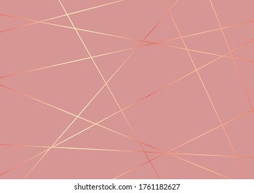Low poly abstract design in rose gold colours