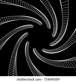 Low poly abstract futuristic architecture wireframe mesh background. Scinece and tech vector illustration.