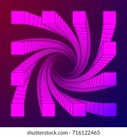 Low poly abstract futuristic architecture wireframe mesh background. Scinece and tech vector illustration.