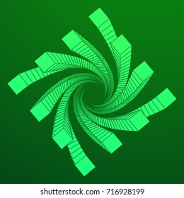 Low poly abstract futuristic architecture wireframe mesh background. Scinece and tech vector illustration.