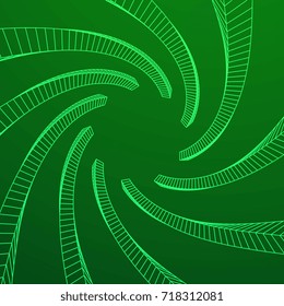 Low poly abstract futuristic architecture wireframe mesh background. Scinece and tech vector illustration.
