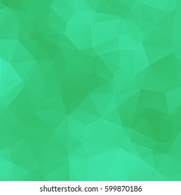 Low poly abstract green background consisting of triangles. Vector art.