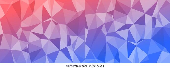 low poly abstract modern background. bright colors chaotic triangles of variable size and rotation. Minimalist layout for business card landing page wallpaper website brochure. Trendy vector eps10