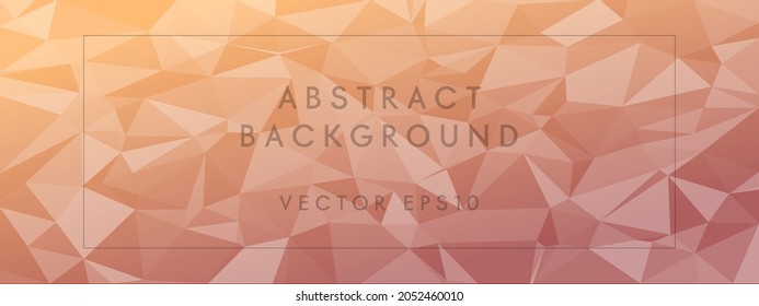 Low-Poly-abstrakter, moderner Hintergrund. pastellfarbene chaotische Dreiecke mit variabler Größe und Rotation. Minimalistisches Layout für Visitenkarten-Landing-Page Wallpaper Website Broschüre. Trendy Vektor eps10