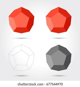 Low poly abstract sphere. Vector