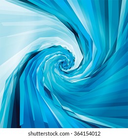 Low poly Abstract Swirl, vector