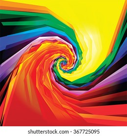 Low poly Abstract Swirl, vector