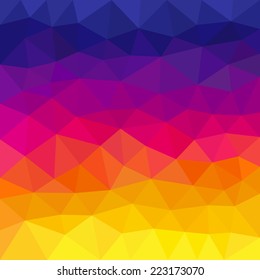 Low Poly Abstract Triangle Art Hot Color Background