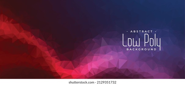 low poly abstract wavy triangle shapes banner