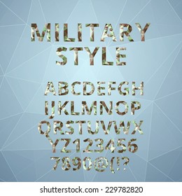 Low poly alphabet font. EPS10 vector