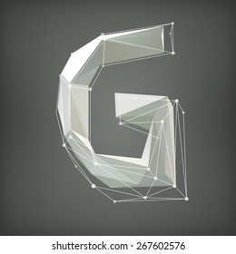 Low poly alphabet. Vector illustration  letter g