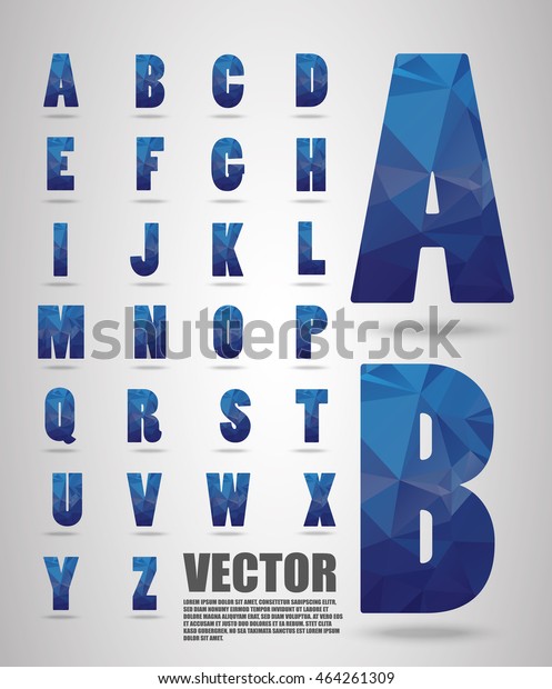 Low Poly Alphabet Vector Lowpoly Vector Stock Vector Royalty Free Shutterstock