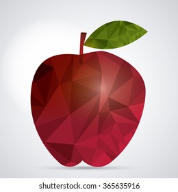 Low Poly apple design 