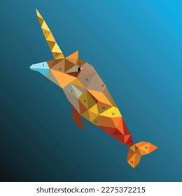 low poly art fish for book work
