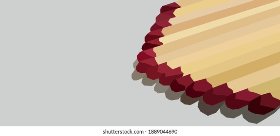 low poly art of matchsticks pattern on gray background