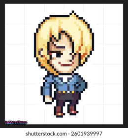 low poly art of pixel characters