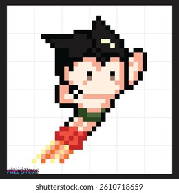 low poly art of pixel characters