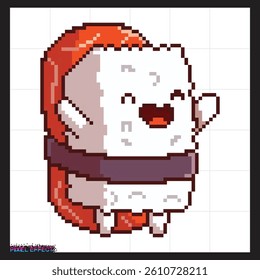 low poly art of pixel characters