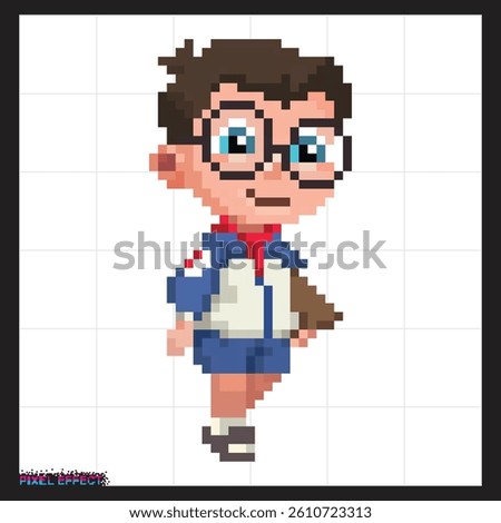 low poly art of pixel characters