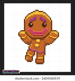 low poly art of pixel chocolate character