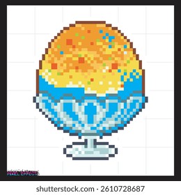 low poly art of pixel ice cream