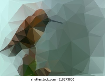 low poly background bird