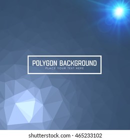 Low poly background in Blue warm tones, Vector illustration, Creative Business web Design Templates