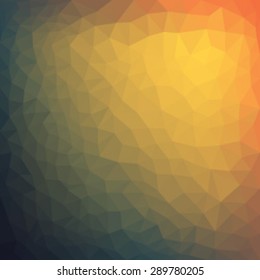 low poly background color pattern orange green blue