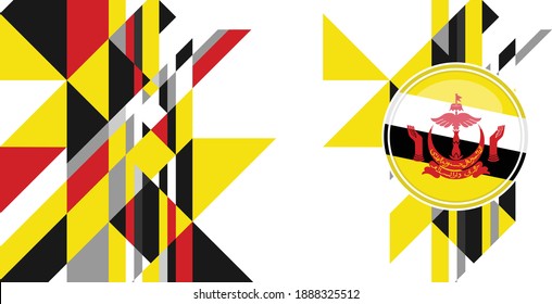 low poly background design. good template for brunei darussalam independence or national day.