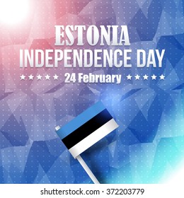 Low Poly Background, Estonia Greeting Card, Flat Background