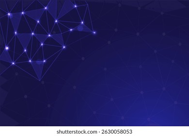 Low Poly Background on Dark Blue Gradient – Modern, Geometric, and Minimalist Abstract Design for Digital Art, 3D Modeling, Wallpapers, and Futuristic Graphics	